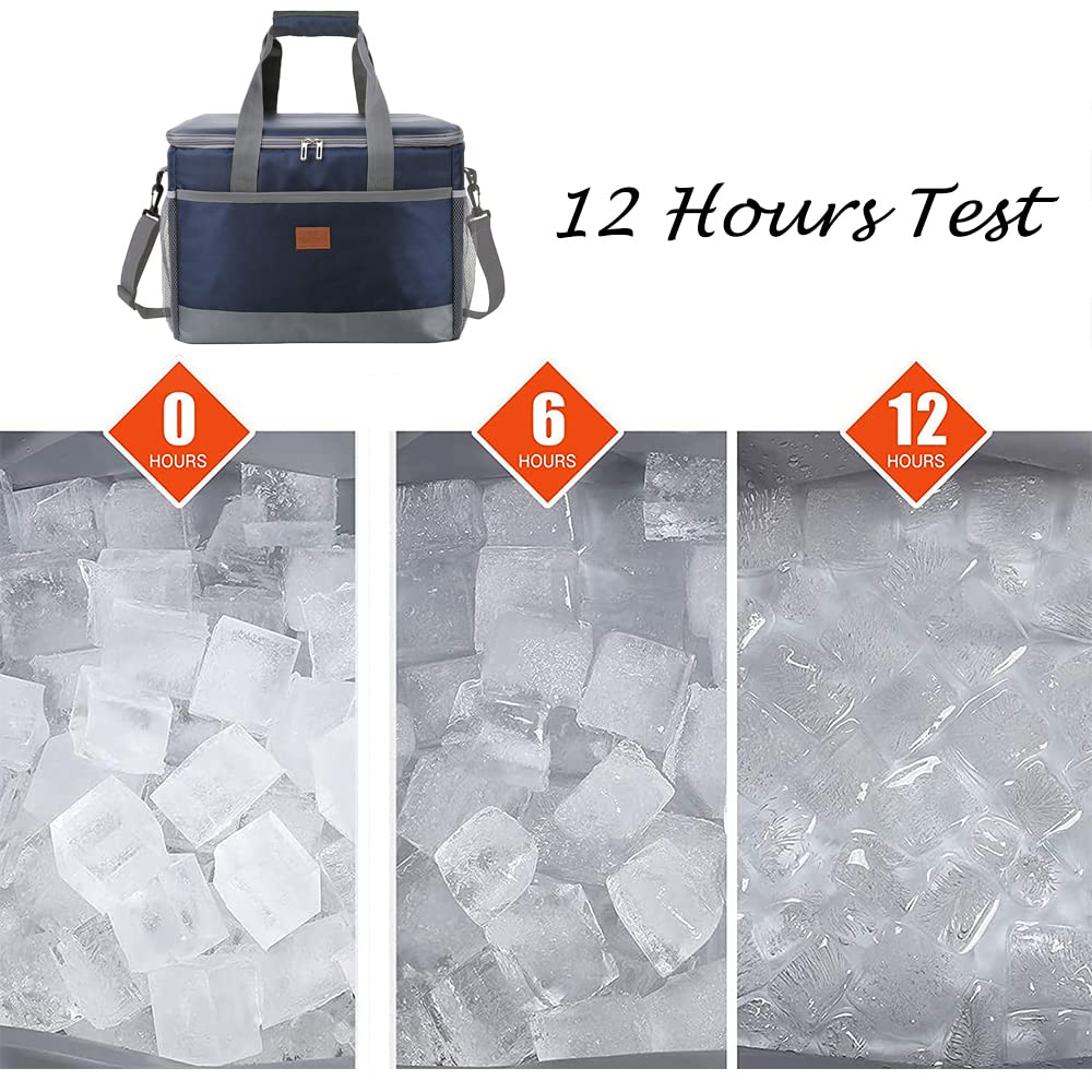 Sac Glacière, Sac de Repas, Sac Isotherme, 36L Grande Capacité, avec Bandoulière Réglable, Pliable, Portable, Étanche, pour Pique Nique, Barbecue, Camping, Voyage