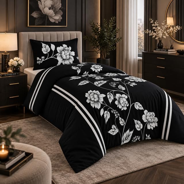 Opulent Living Single Bedding - 3pcs Duvet Cover, Fitted Sheet, Pillowcase