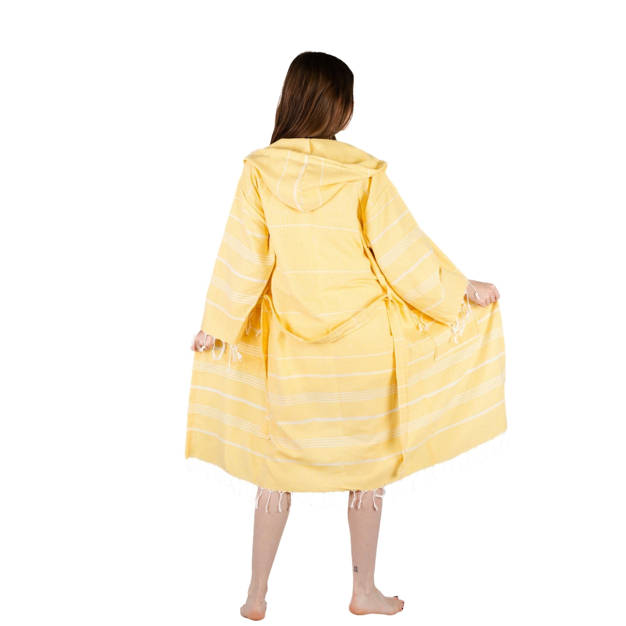 esma cim ec peştemalcim Striped Robe for Beach, Pool, Spa, Bath, Organic Cotton Kimono Robe, Beach Cover Up