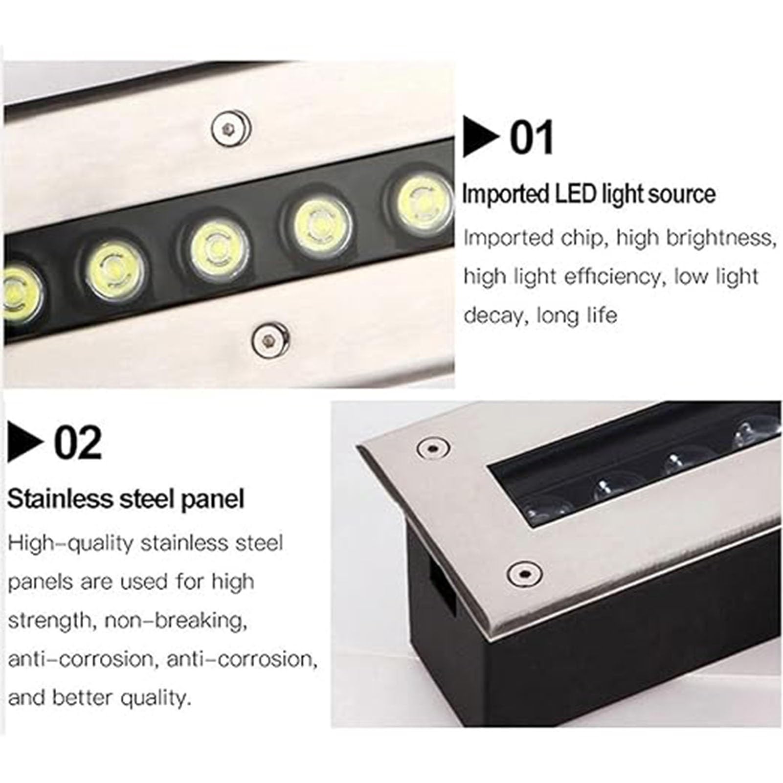 Lampa krajobrazowa LED do zabudowy zewnętrznej, 36 W, wodoszczelna, IP67, lampa ogrodowa do podjazdu, prostokątne oświetlenie krajobrazu AC 85-265 V (zielona)