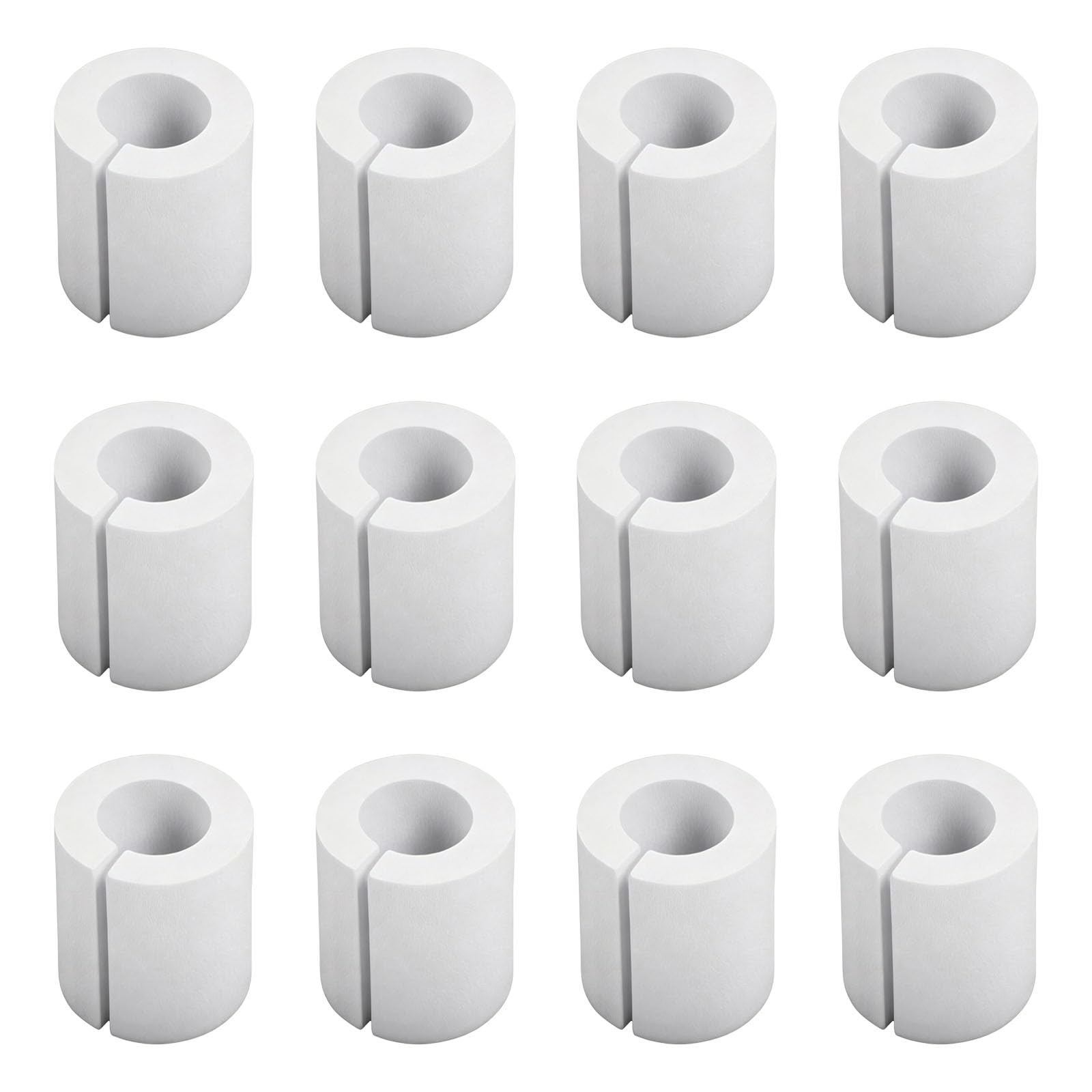 Tsophreniq Curtain Spacers 12Pcs Window Curtains Accessory Drapery Spacers Clamp on Feature for Easy Install EVA Foam Curtain Rings Drapery for Grommet Curtains