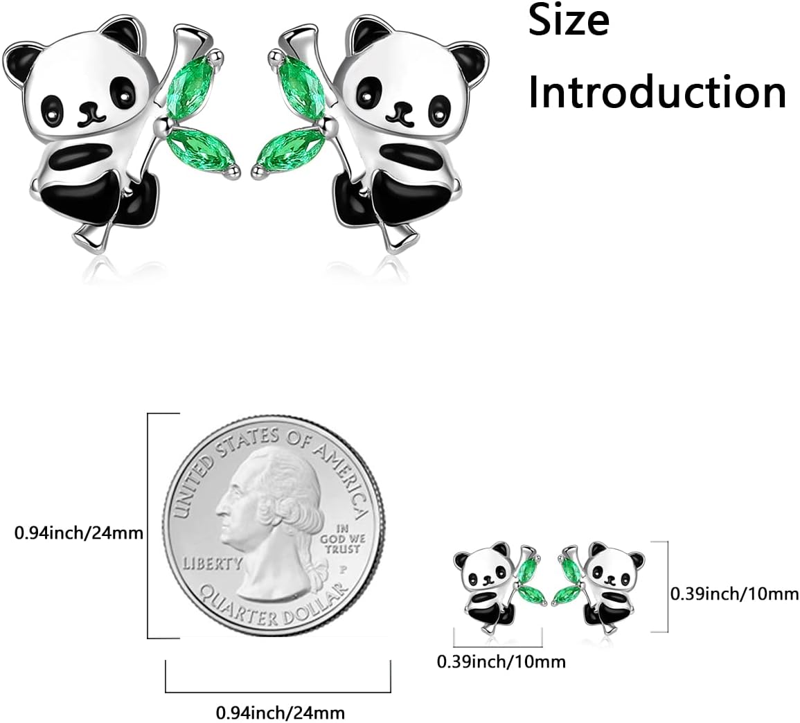 Axolotl/Fox/Panda/Unicorn/Horse/Dog Earrings 925 Sterling Silver Hypoallergenic Animal Stud Earrings Jewelry Gifts for Women Daughter - Image 3