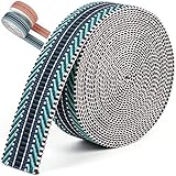 PECMER Nylon Webbing Ribbon 1.5 inch Striped Webbing Polyester Webbing Heavy Duty Ribbon for Crafts