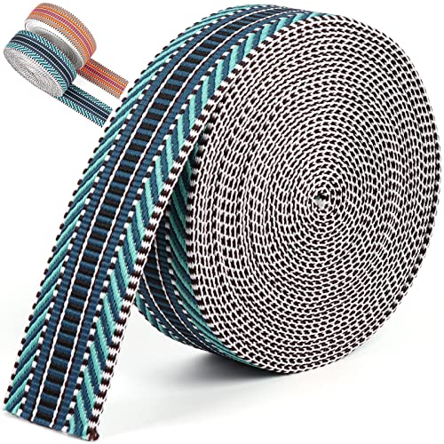 Pecmer Nylon Webbing Ribbon 1.5 Inch Striped Webbing Polyester Webbing Heavy Duty Ribbon For Crafts Bag Handles Camera Purse Strap Diy Pet Collars Leash Backpack Belt 6 Yards 38Mm #TOP5