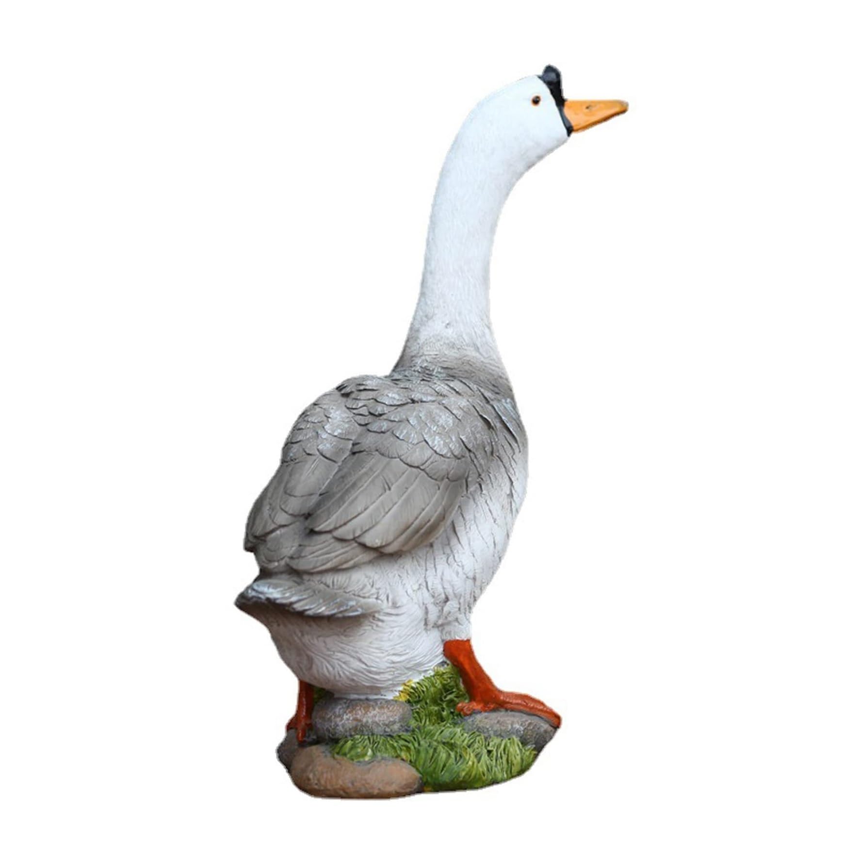 Friendshiphome One Color Yard Art Goose Garden Sculptures Resin Animals Art Statue Decor For Yard Porch Patio Lawn Gift Lawn Gift