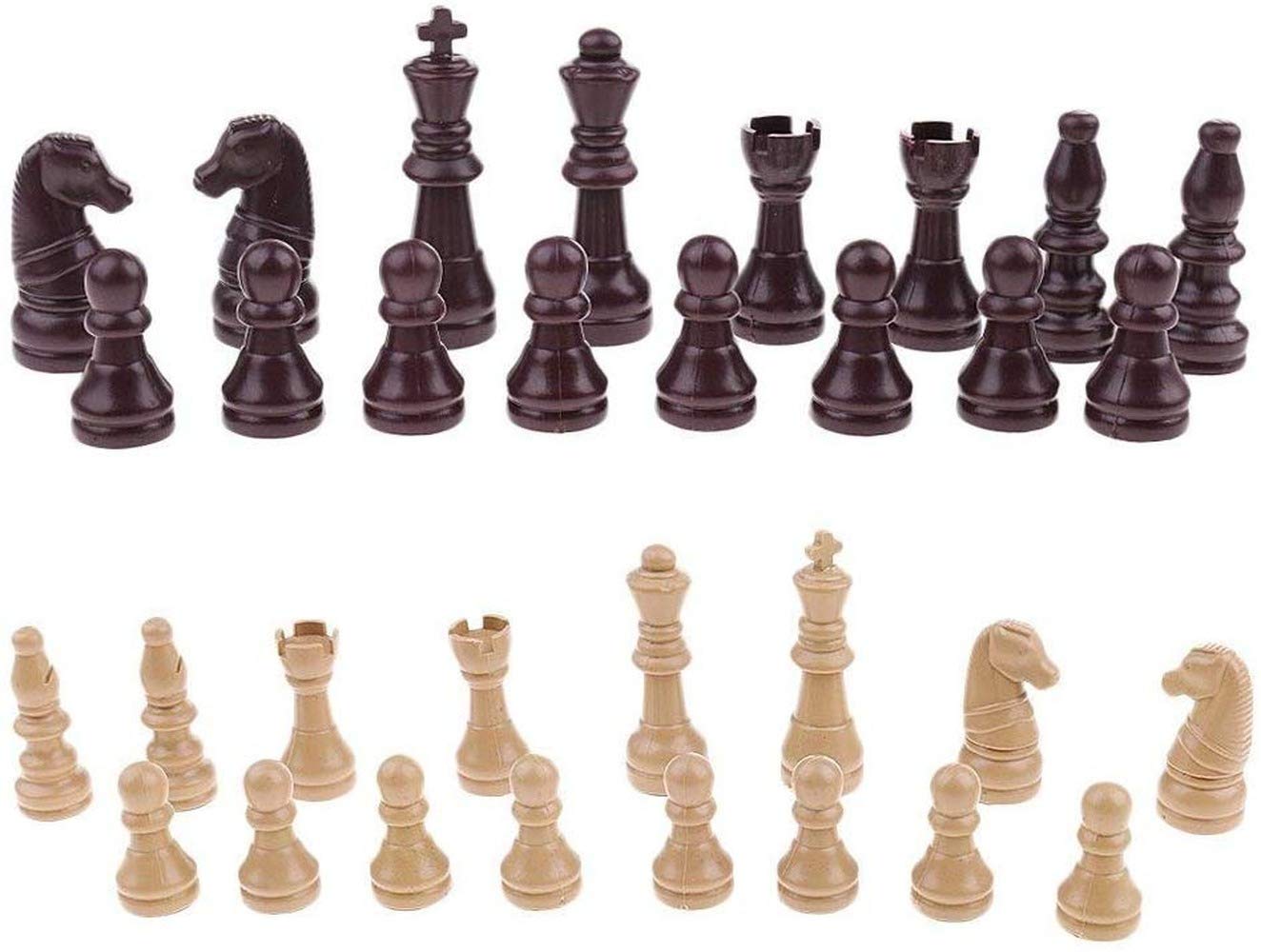 SGersteComplete Plastic Chess Pieces ? Pieces Only ? No Board - 2.48 inch King 32pcs