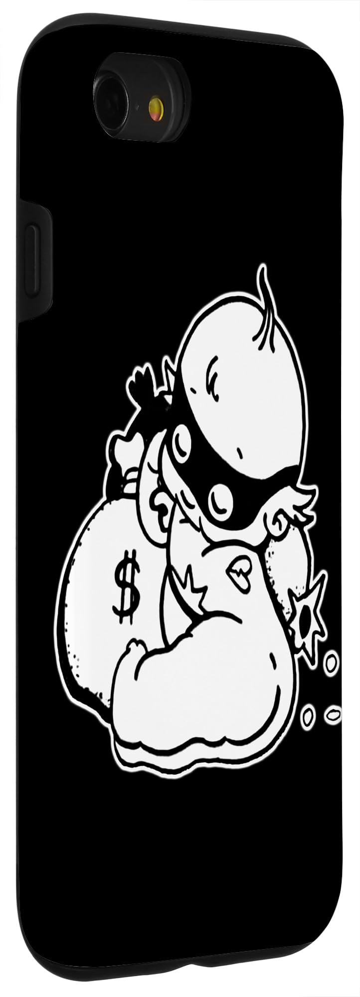 iPhone SE (2020) / 7 / 8 Kewpie Baby Bank Robber Blackwork Case - Image 3