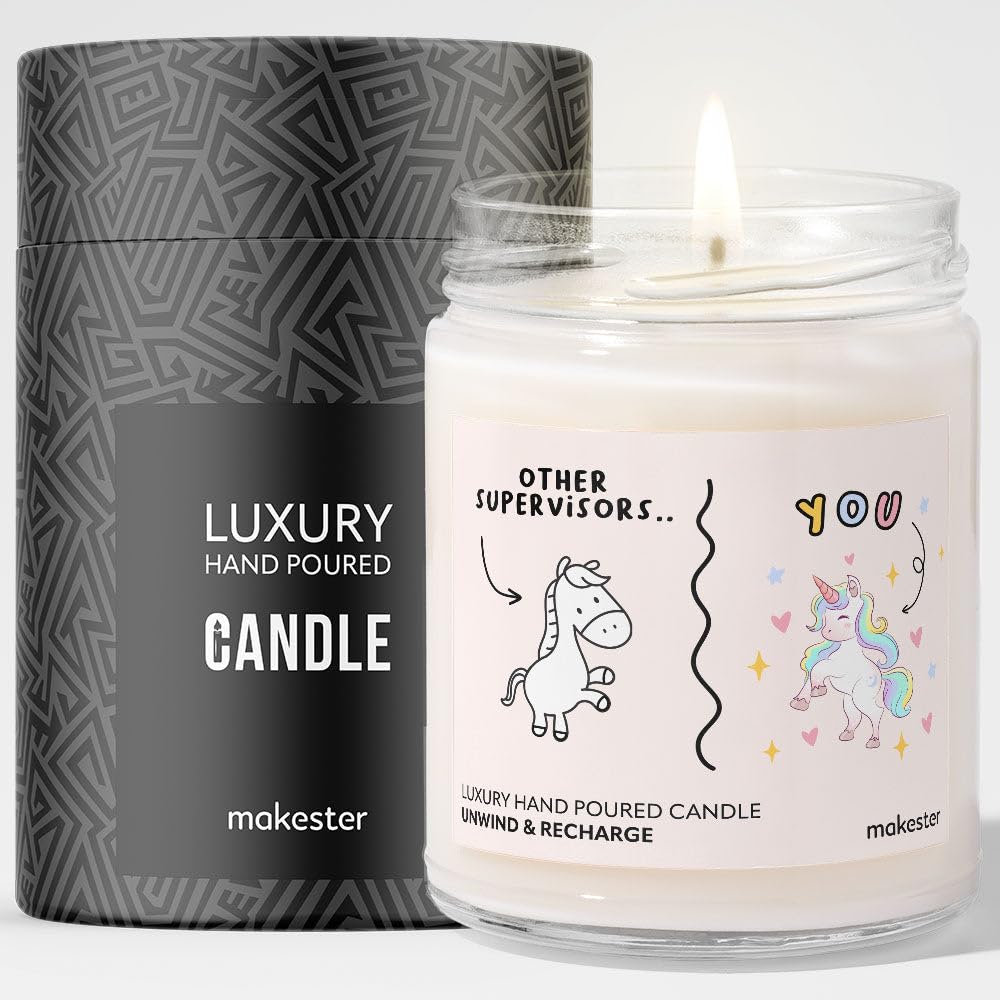 Supervisor Gift - Luxury Soy Wax - Vanilla, Jasmine, Sugared Almond - Makester