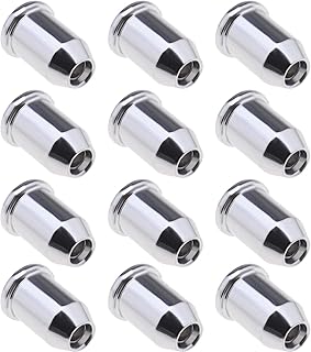 12pcs Guitar String Ferrules Guitar String Caps Mounting Buckle Through Body Ferrules Bushing for Electrical Guitar Musical Instruments Parts Silver