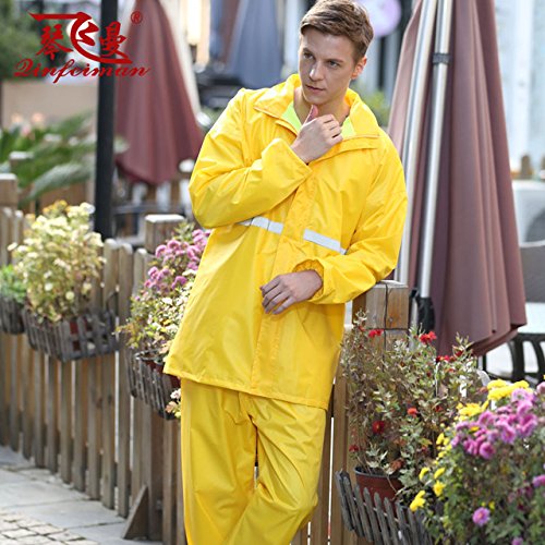 galaksy Yellow, XXXL Rainfreem DoubleLayer Impermeable Raincoat