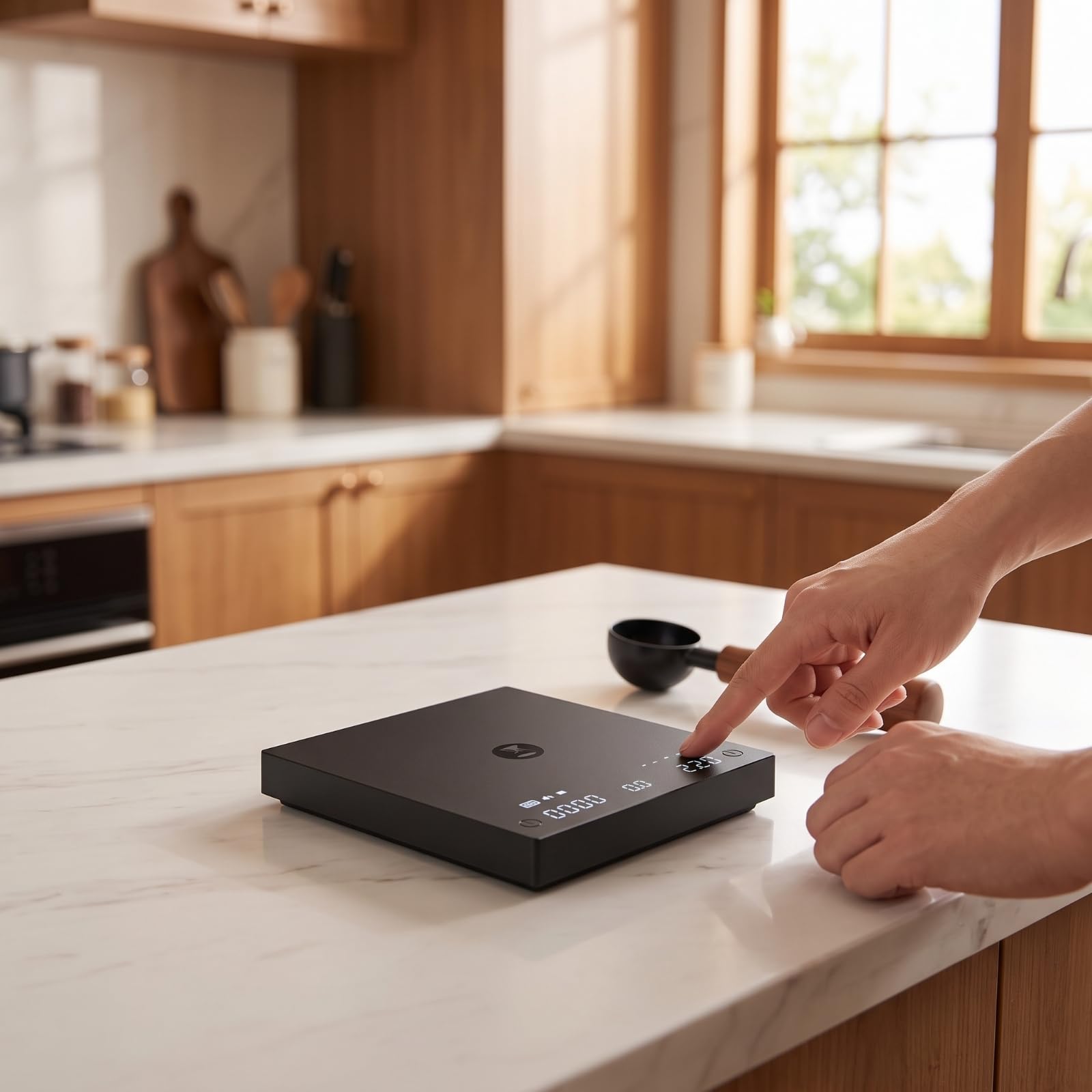 Gralara Kaffeewaage präzise Waage digital Küchenwaage für Küche, Weiß