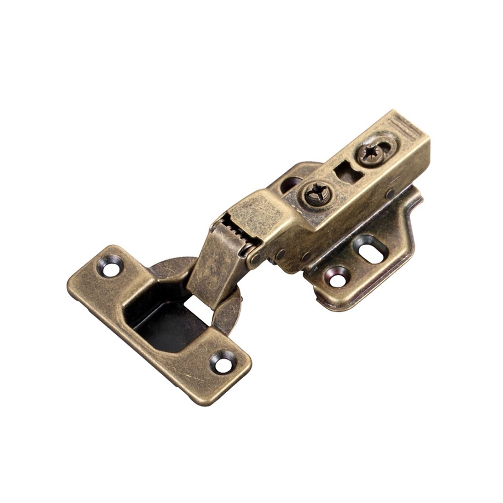 Adgcfkop One Color 4X Cabinet Hinge Hydraulic Copper Core Super Mute Steel Furniture Cupboard Door Hinges With Damper Buffer Soft Closer (Size : Half-Overlay)