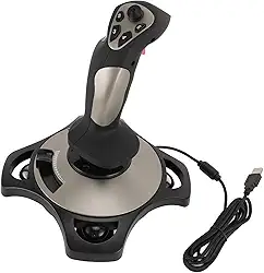 Flight Stick Com Função de Vibração, Joystick de PC Com Controle de Aceleração para Computador, Laptop, 7 8 10 11, 4 Eixos, 12 Botões Programáveis, Fácil de Usar