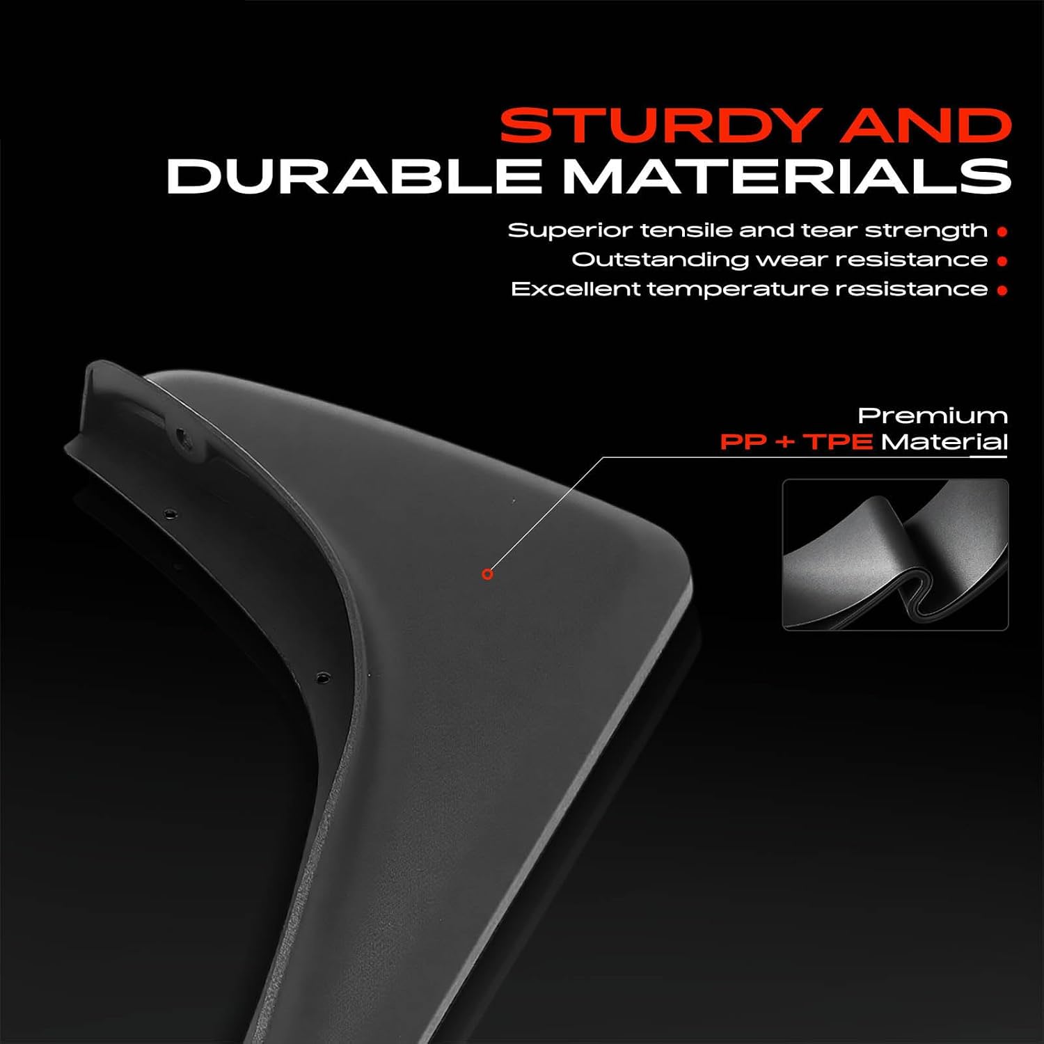 A-Premium Mud Flaps Compatible with Jeep Cherokee 2014 2015 2016 2017 2018