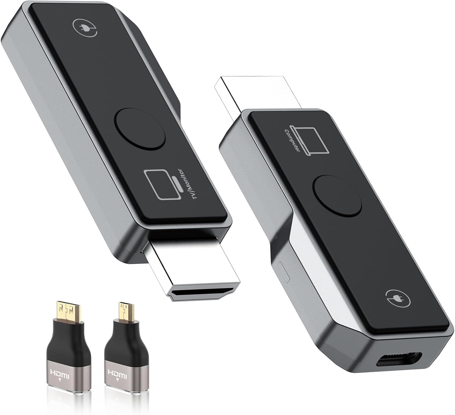 Wireless HDMI Transmitter and Receiver, Tiny Plug & Play 2.4G/5G Portable Wireless HDMI Extender Transmitter and Receive for Streaming Video/Audio from Laptop/PC to HDTV/Projector/Monitor Wireless HDMI Transmitter and Receiver, Tiny Plug & Play 2.4G/5G Portable Wireless HDMI Extender Transmitter and Receive for Streaming Video/Audio from Laptop/PC to HDTV/Projector/Monitor