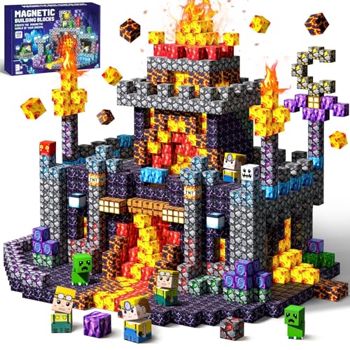COOLJOYA Construction Magnetique Enfant Cube Magnétique,150 Pièces Jeu Aimant Magnetic avec Jeux Aimants Magnetique, Jouet Éducatif Montessori pour Enfants...