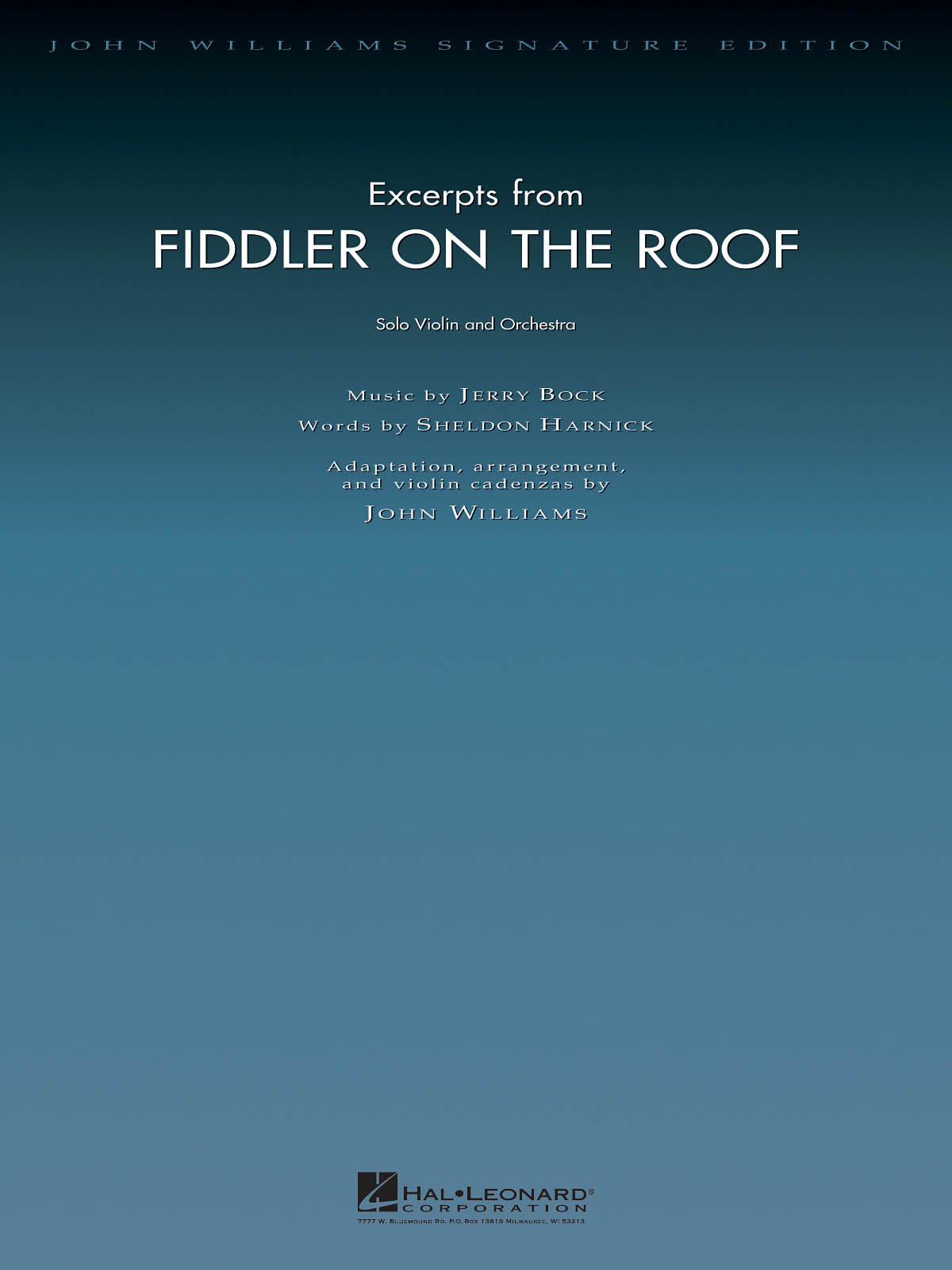 Jerry Bock,Sheldon Harnick: Excerpts from Fiddler on the Roof: Orchestra: Score