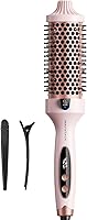 Wavytalk Blowout Boost Grande 1.77" Heated Round Brush for Long Hair - Tourmaline Ceramic, Negative Ions, Dual Voltage Blowout Tool, Sakura Pink