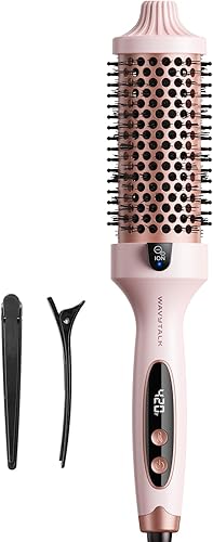 Wavytalk Cepillo térmico Blowout Boost Grande, cepillo redondo calentado de 1.77 pulgadas para peinado de cabello largo, tecnología de iones