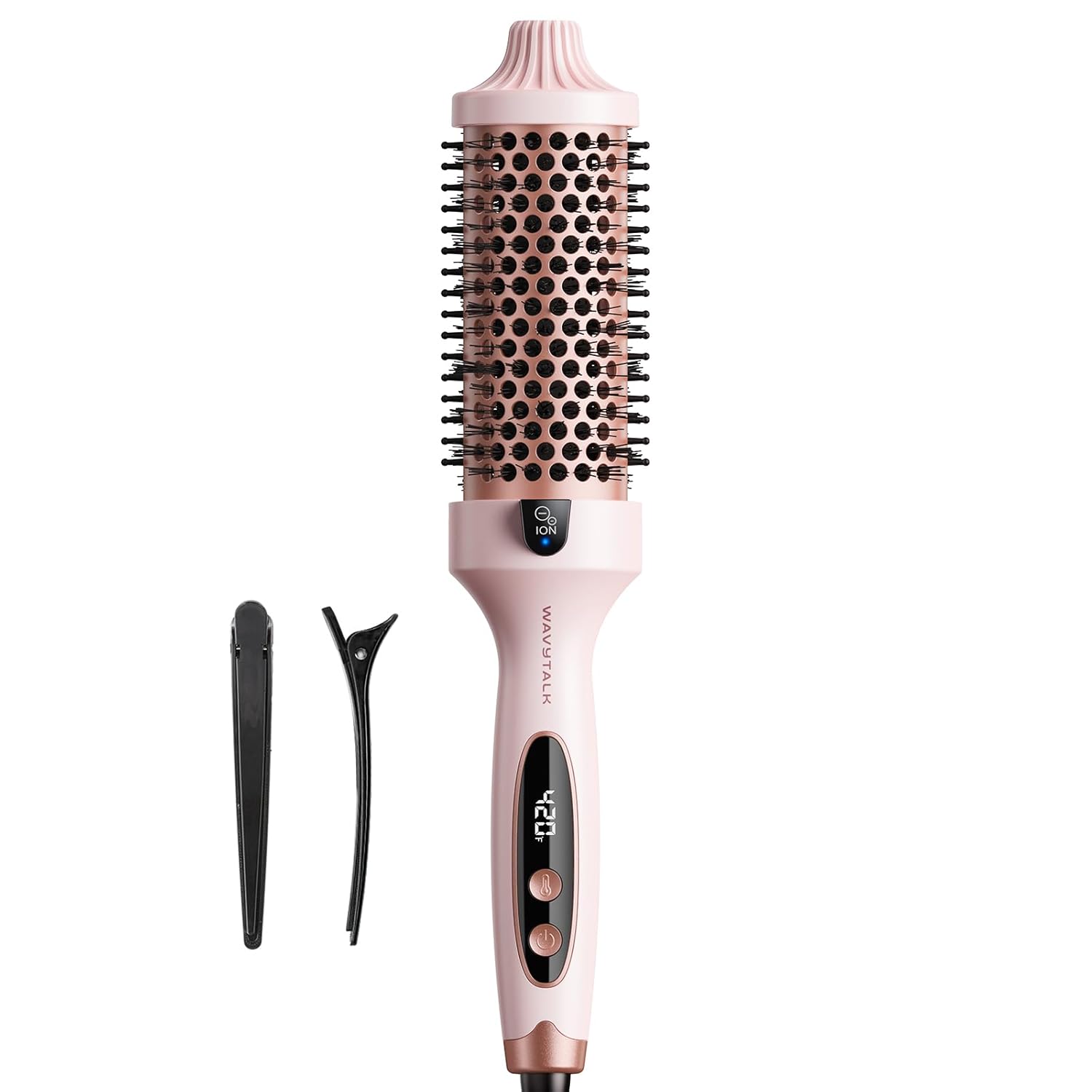 Wavytalk Thermal Brush Blowout Boost Grande 1 77 Inch Heated Round Brush for Long Hair Blowout Tourmaline Ceramic