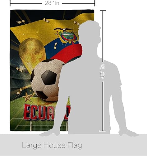 Miniatura 2 de Tapiz ecuatoriano de la Copa del Mundo, Cartel de arpillera para decoración del hogar, arte de pared para patio, césped, porche, decoración de
