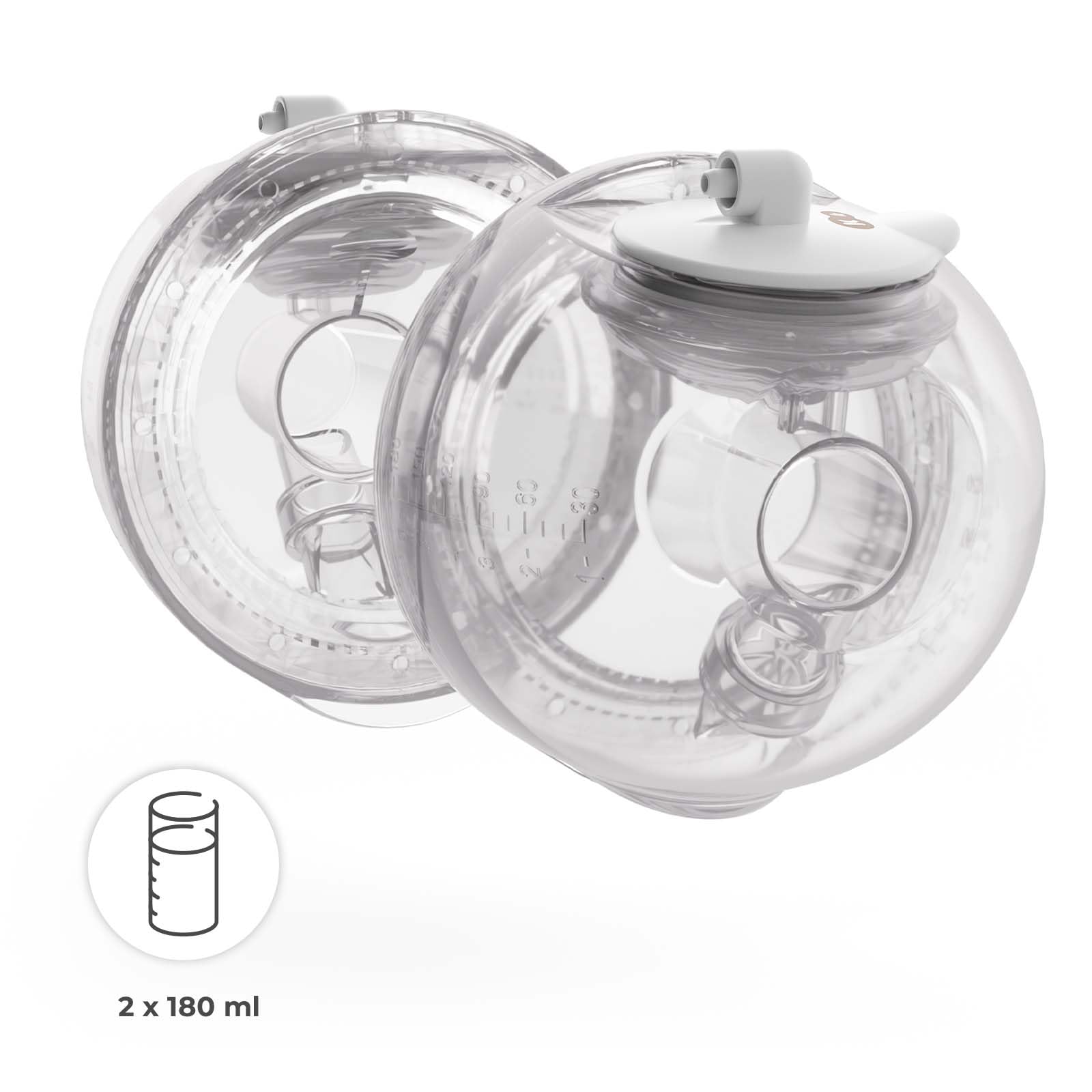 Kinderkraft GENTLEFLOW Tiralatte Elettrico Doppio, 3 modalità, 9 livelli di aspirazione, uso singolo o doppio, 5 misure di coppe 17–27 mm, biberon 180 ml, batteria 1800 mAh, ricarica USB-C, Rosa