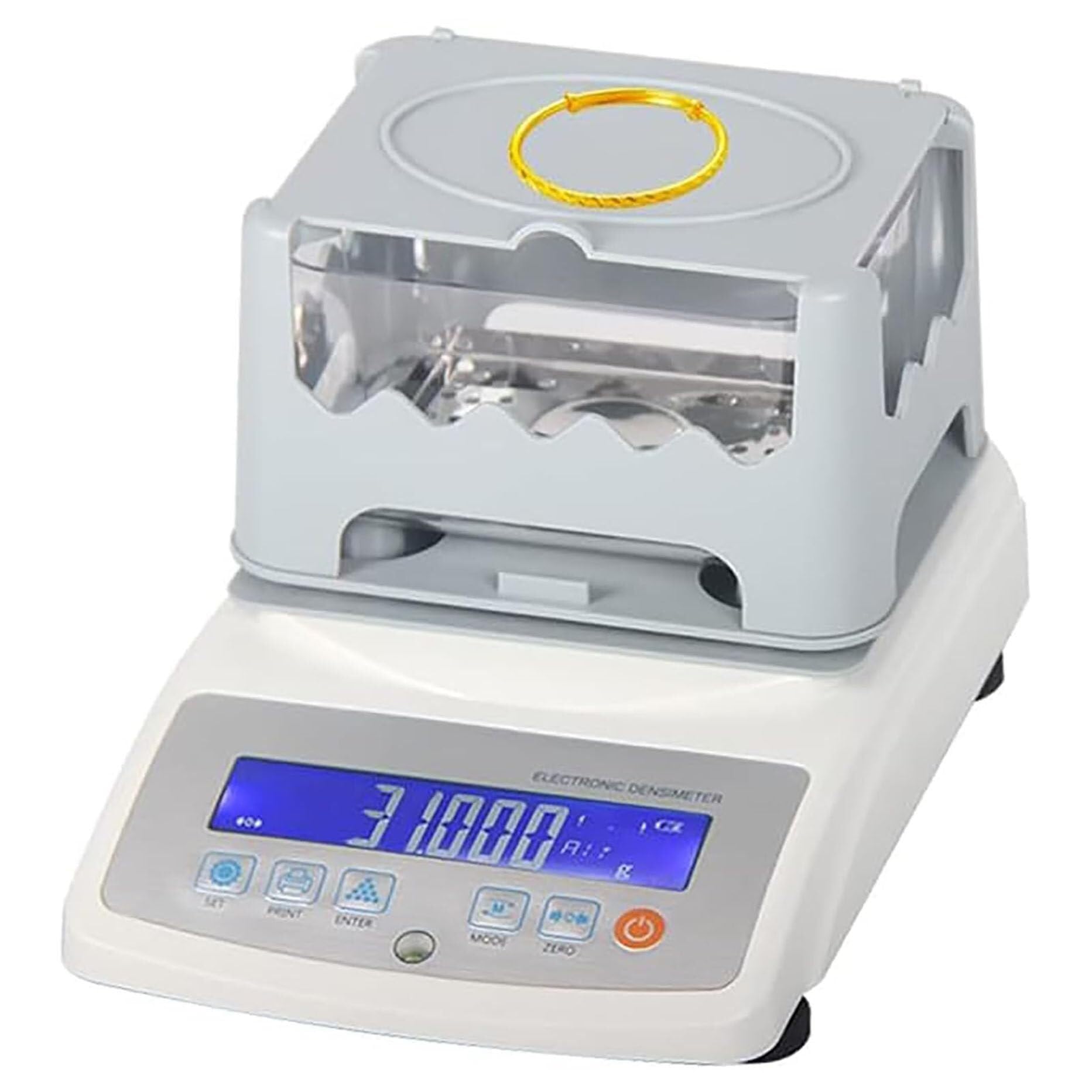 Densimetro elettronico per Solidi, densimetro Digitale ad Alta precisione da 0,001 g/cm3, gravimetro per granuli di Gomma plastica, Tester di densità per granuli di Gomma plastica (600A)