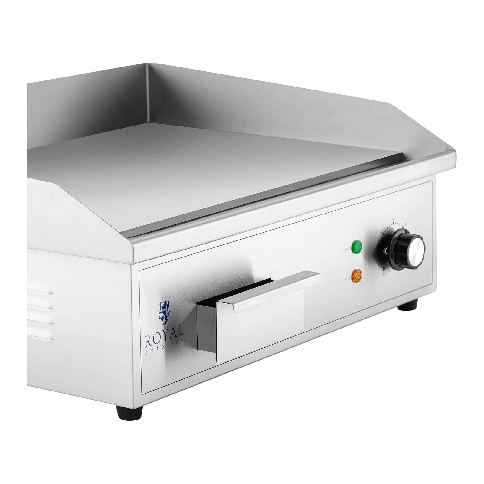 Royal Catering RCPG42-S - Piastra elettrica professionale per ristorante, 530 x 350 mm, 23000 W