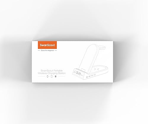 Miniatura 10 de Cargador inalámbrico para Samsung S24 Ultra, SwanScout 702S, estación de carga para Samsung Galaxy S24+S24S23 UltraFeS22S21S20, Galaxy Watch 55