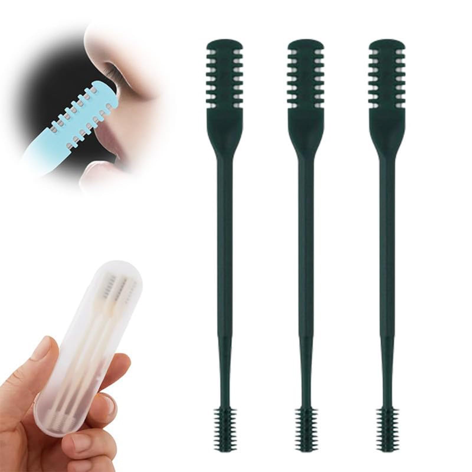 3PCS New Double Sided Nose Hair Knife Nostril Hair Remover Tool 2-in-1 Nasal Hair Cutter Portable Manual 360
