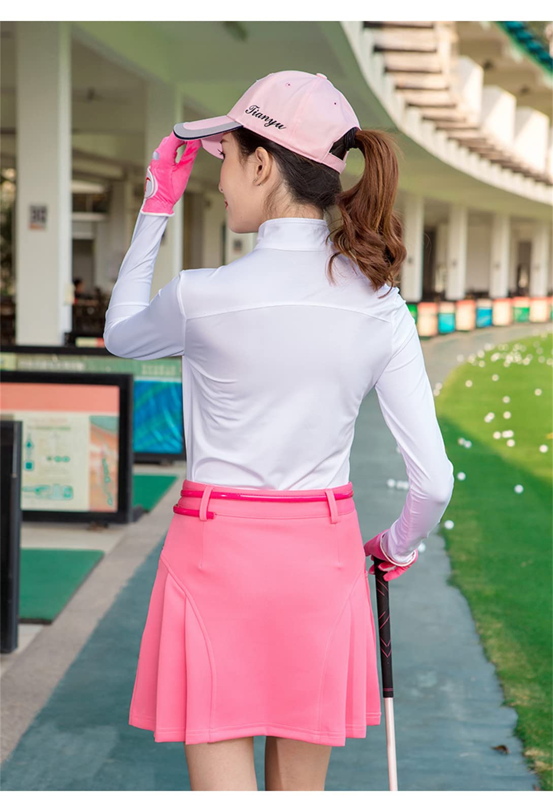 Jupe de Tennis de Golf pour Femme Jupe athlétique plissée avec Poches Taille Haute Sport Course Jupes Actives