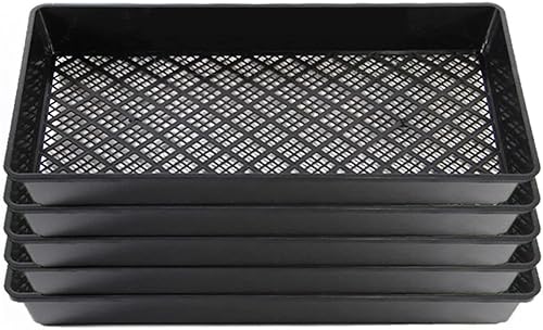 Bandeja de inicio de semillas 1020, 21.2 x 11 x 1.7 pulgadas, paquete de 5 bandejas resistentes para semillas para cultivar microverdes, germinación