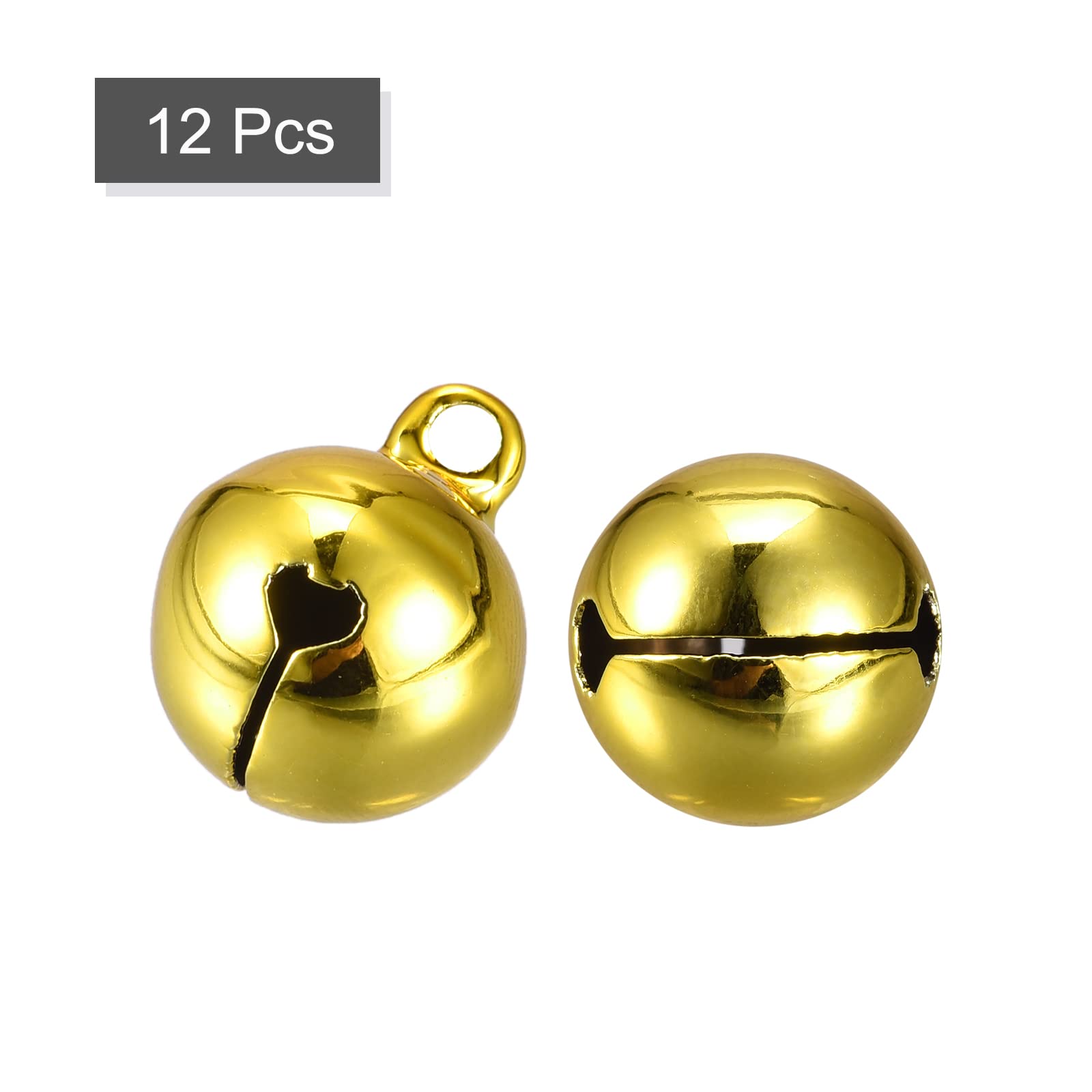 Cascabeles Campanas 14mm 12 Piezas Dorado Tono para Artesanía Bricolaje Navidad Decoración
