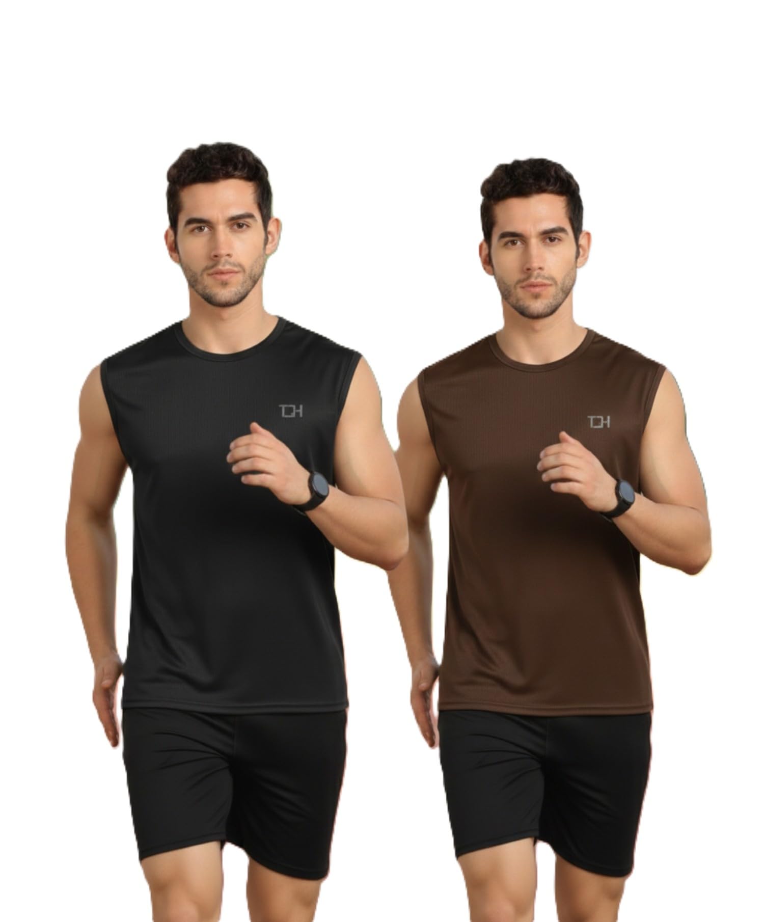 tqh Men's Sleeveless Tank Top for Gym - Tank Tops Sleeveless T-Shirt for Men Gym | Quick Dry | Sando Top - (Pack of 2)-picture-47