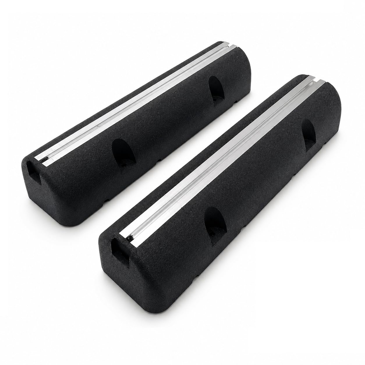 Lot de 2 bases d'amortissement 2 x 600 mm | pour pompes à chaleur | console de sol | pieds anti-vibrations | base de montage | bloc en caoutchouc | console de sol pour climatiseurs