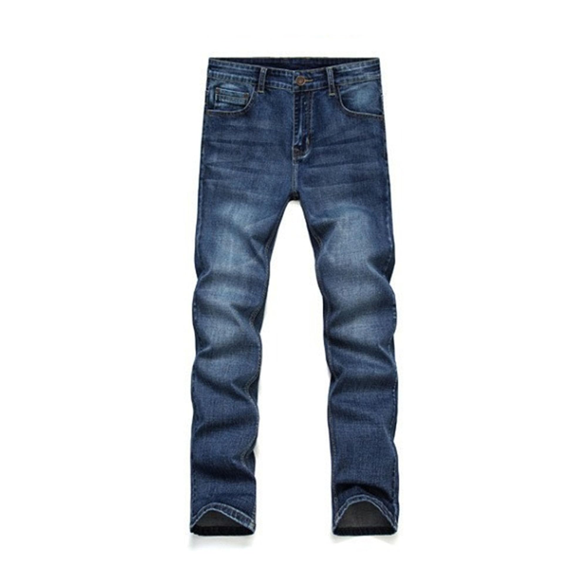 Men's Classic Relaxed Fit Jean Lightweight Straight Leg Washed Denim Jeans Retro Distressed Loose Fit Jean Pants