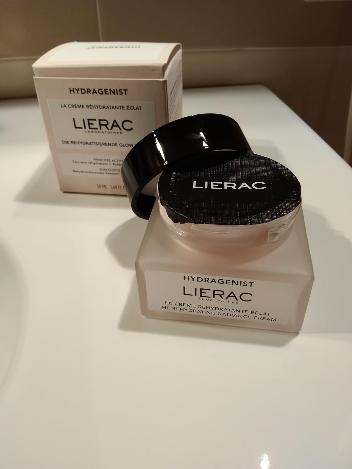Lierac Rehydrating Radiance Face Cream - Hydrating Formula, Face Moisturizer Cream for Woman, Fine Lines, Hydrating, Smooths Skin with Hyaluronic Acid, Sensitive Skin - 50ml