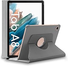 ebestStar - Cover Compatible with Samsung Galaxy Tab A8 10.5 (2021) SM-X200 X205 Protective PU Leather Case with 360 Rotation Stand, Grey [Tab: 247 x 162 x 6.9 mm, 10.5'']