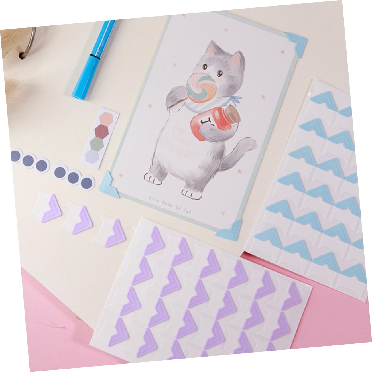 OSALADI Esquinas De Fotos Autoadhesivas Decorativas De Pegatinas Retro Para Álbumes Scrapbooking Y Manualidades Protección Efectiva Para Fotografías 10 Hojas*4