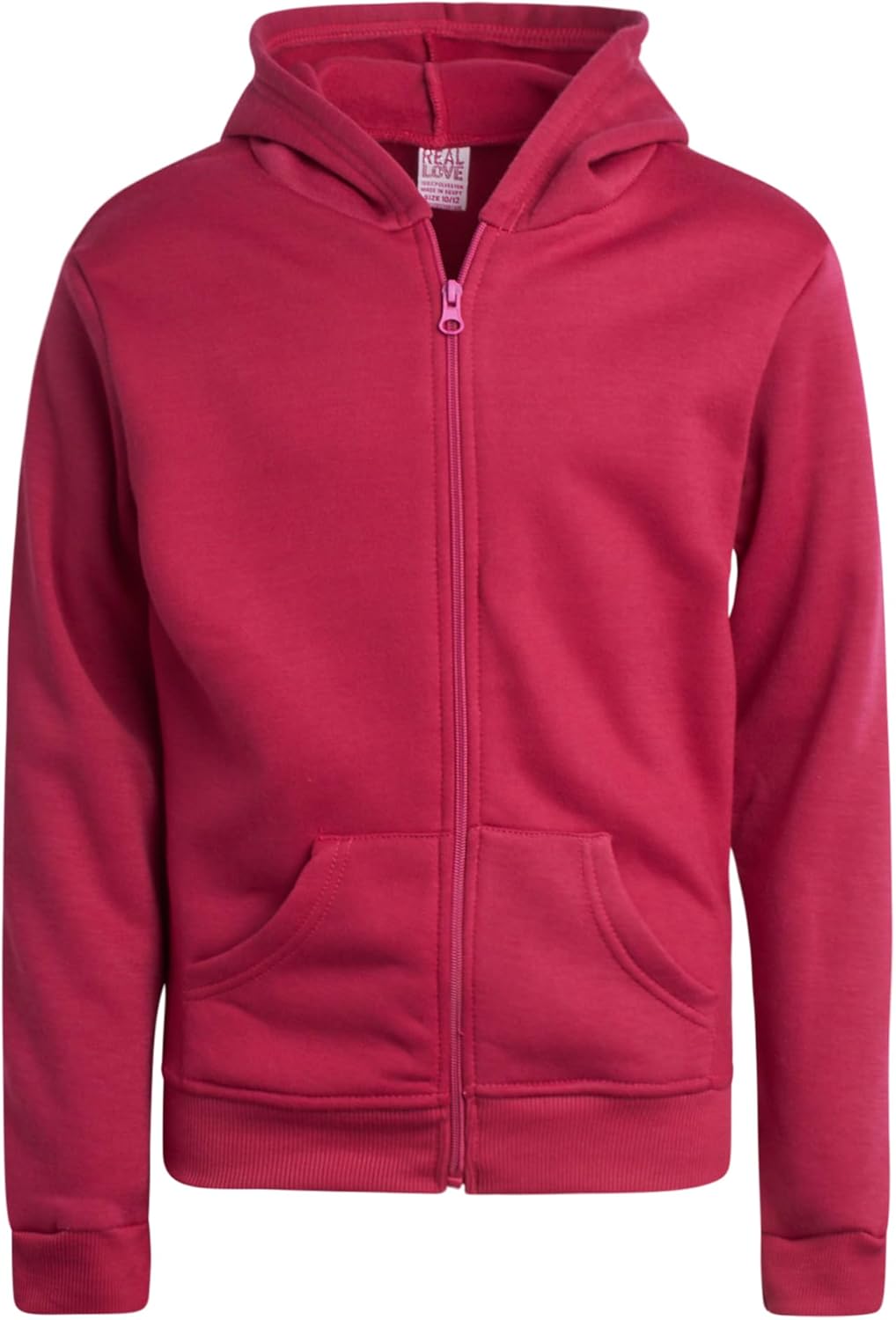 Real Love Girls Sweatpants Set - 2 Piece Soft Fleece Zip Up Hoodie and Flare Cargo Girls Pants Kids Activewear Set (7-16) - Image 5