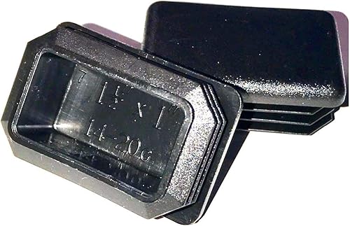 Miniatura 2 de Paquete de 4 tapas de plástico LDPE rectangulares de 1-12 x 1 pulgada (14-20 Ga). Tapas de acabado de postes de valla. deslizadores de muebles