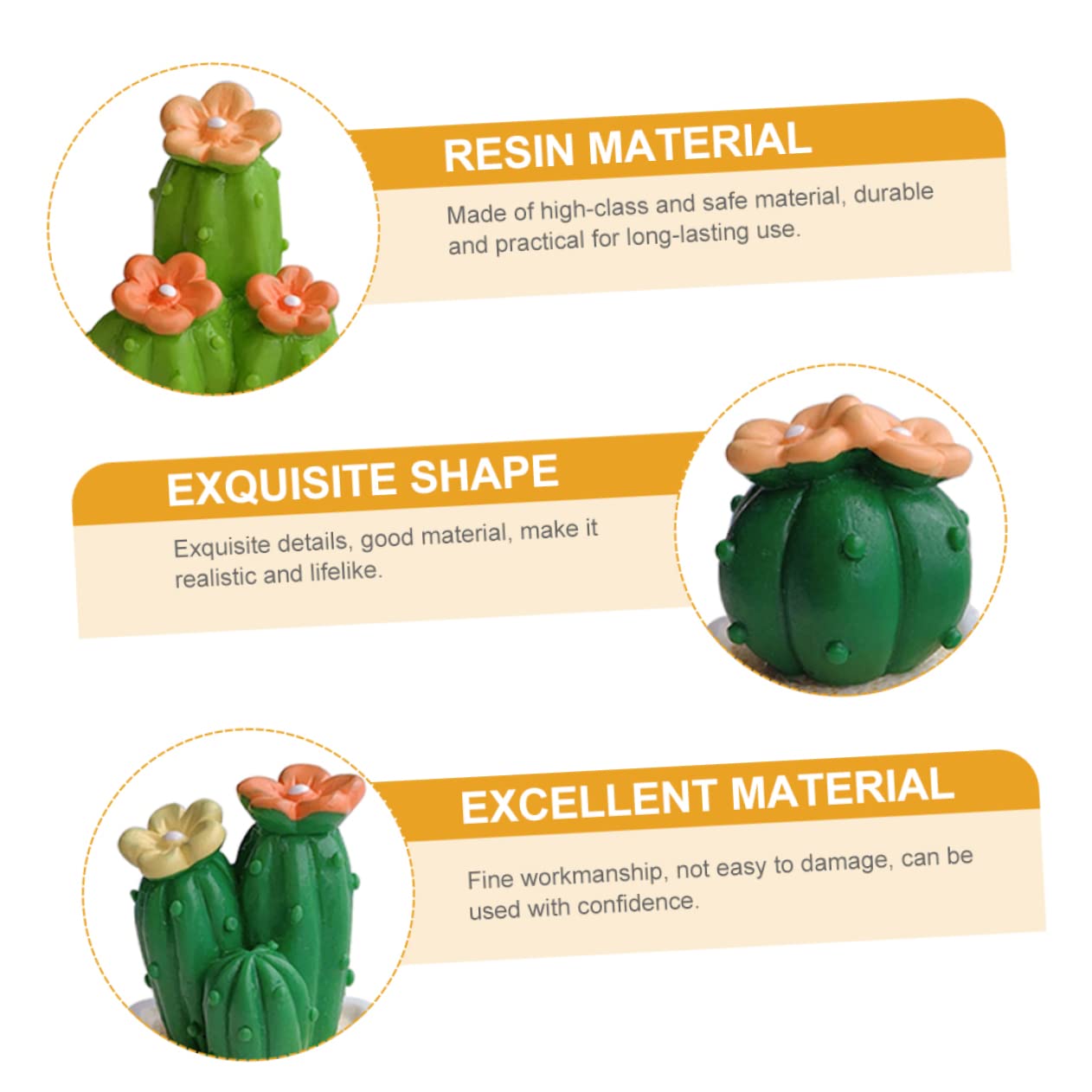 FUNOMOCYA 4pcs Mini Succulent Set Artificial Succulent Succulents Plants Live Green Faux Succulants Fairy Figurine Dining Room Table Decor Mini Doll House Mini Toy Wedding Resin Model Office