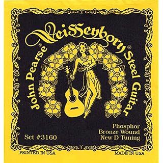 John Pearse Strings Strings 3160 Jeu de Cordes pour Guitare Weissenborn Steel – Phosphor Bronze – New D-Tuning - Les Beatles, Paul McCartney, John Lennon, RIngo Starr, George Harrison