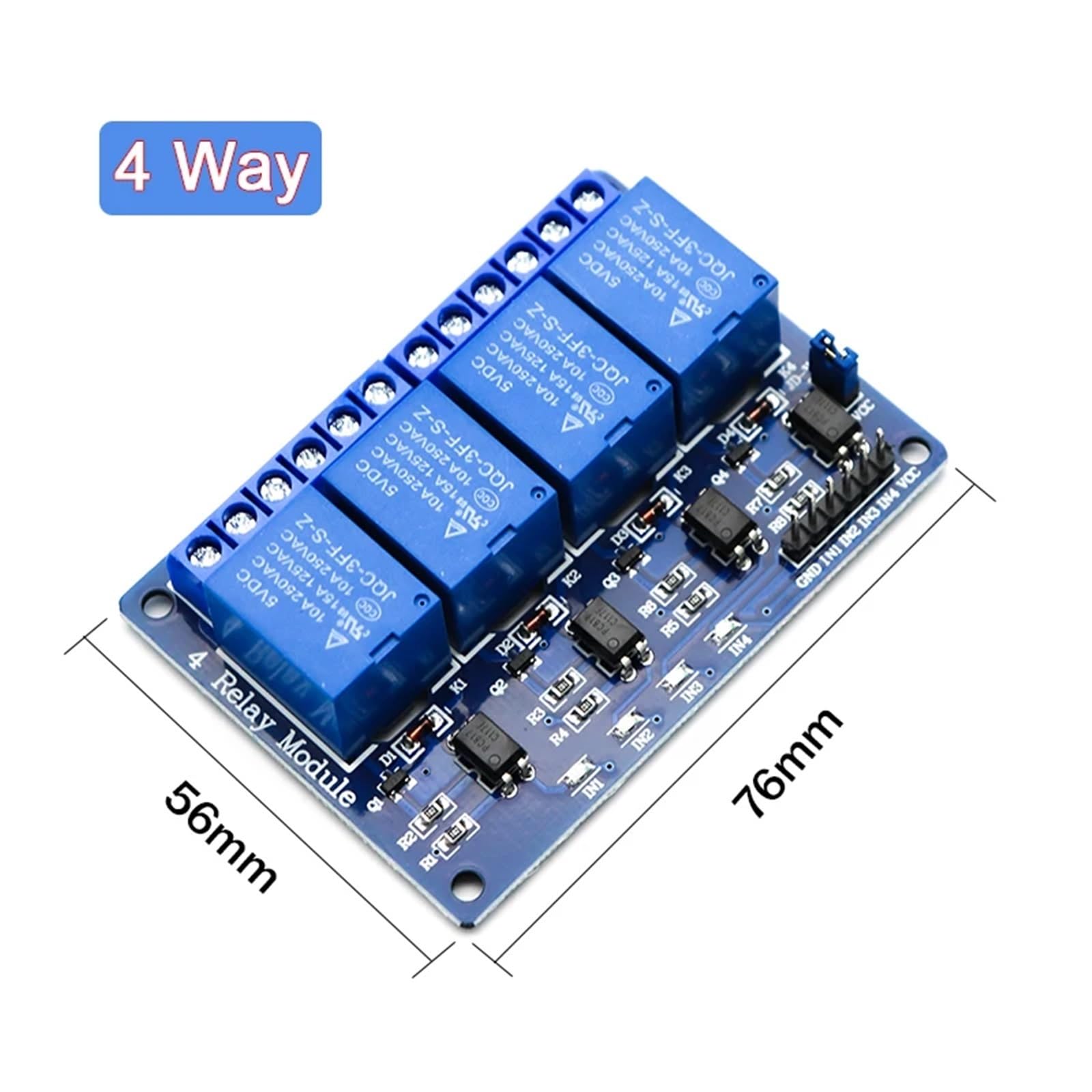 Modulo relè 5V 12V 24V con Uscita relè optoaccoppiatore 1 2 4 6 8 Modulo relè a 16 Vie for Controllo apparecchiature di automazione PLC(24V,4 Way)