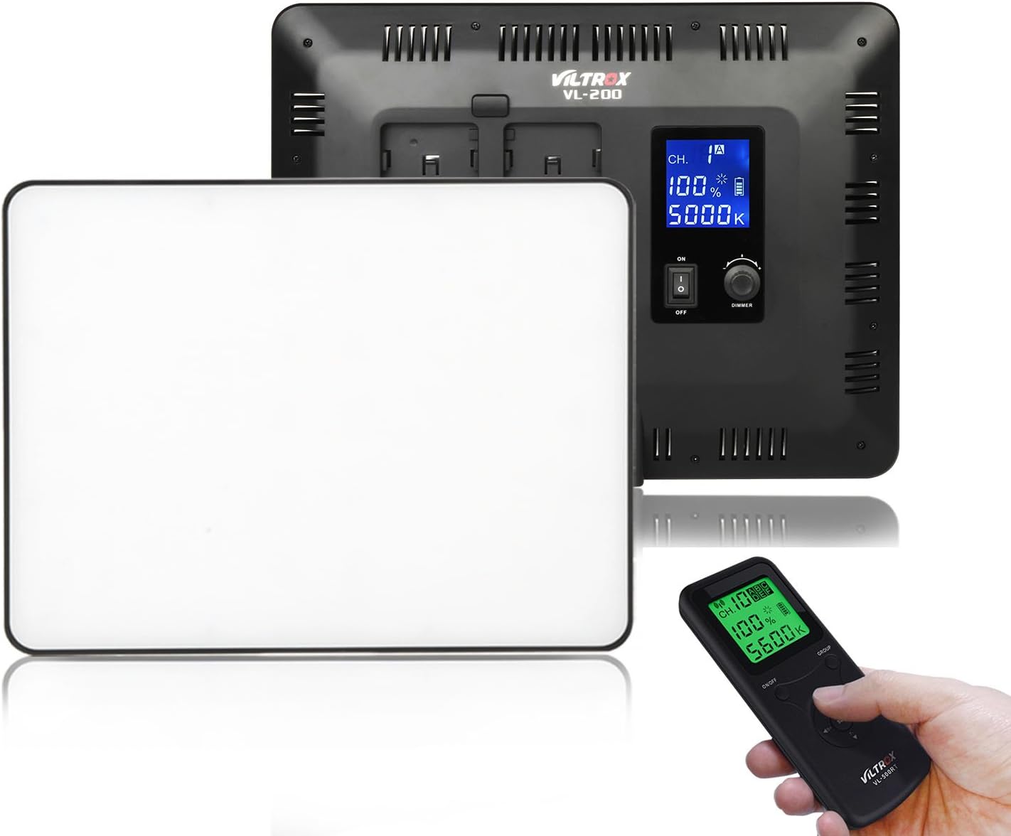 Viltrox VL-200T Bi-Color LED Light with LCD Display, 192 LED Lamp Beads