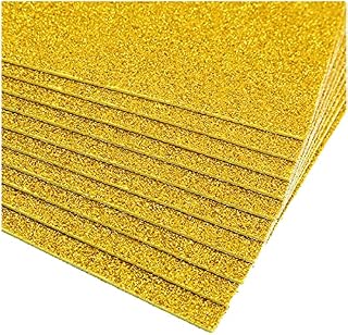 Uhat Pack 10 A4 Glitter Foam Craft Sheets EVA Sponge Paper Children DIY Crafts Decor 2mm (Red)