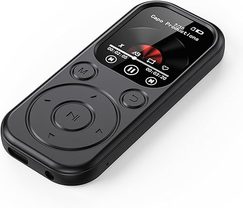 Miniatura 5 de Dpofirs Reproductor MP3 de 8 GB con BT 5.4, reproducción de 12 horas, pantalla de 2.01 pulgadas, tamaño de bolsillo, operación simple, para