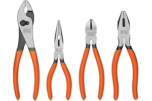 BLACK+DECKER 4-Piece Pliers Set for DIY Projects and Crafts