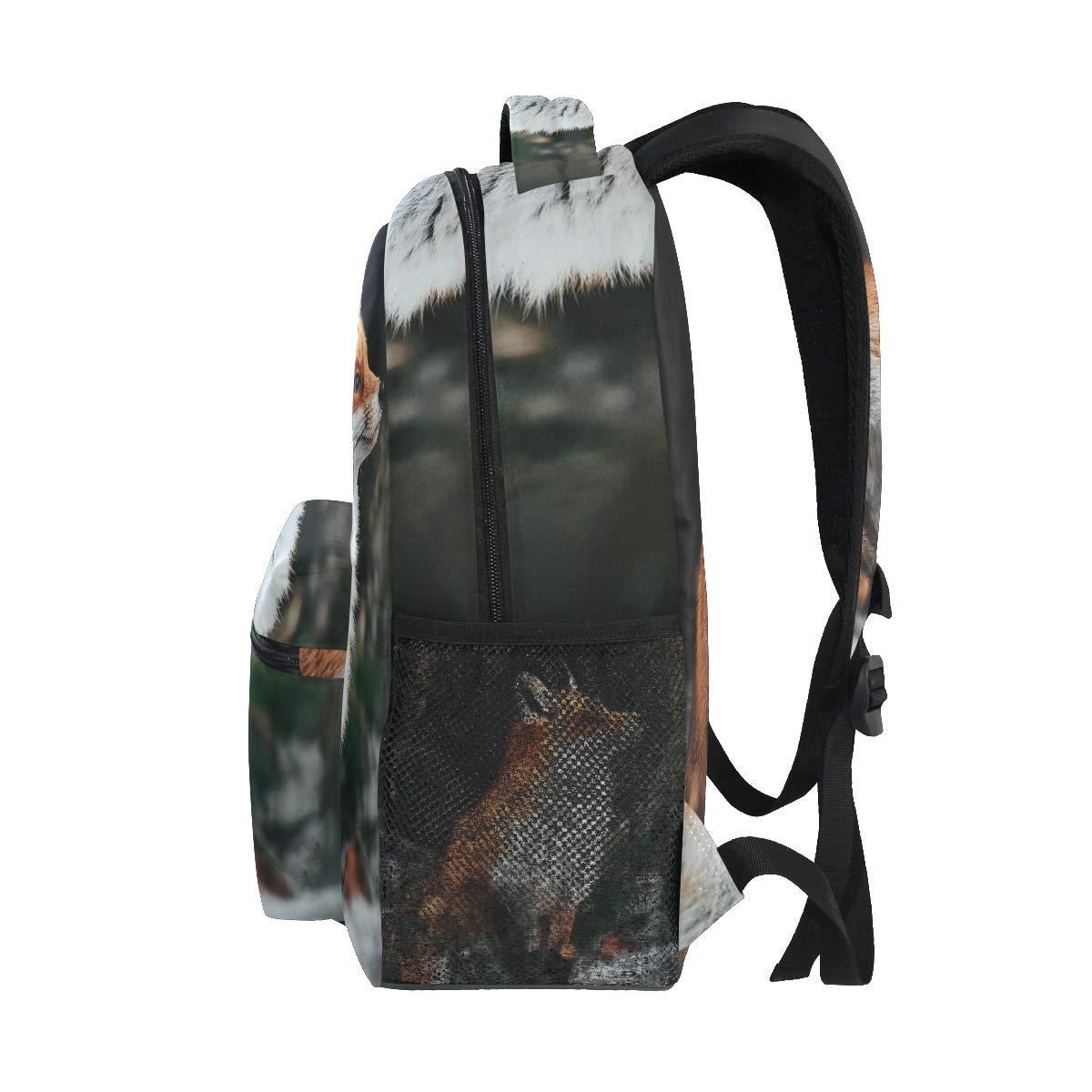 Mnsruu Beau Sac à Dos d'école de Renard Rouge pour Le Sac de Voyage de Sac de Voyage d'enfants de Filles de garçons, Taille unique