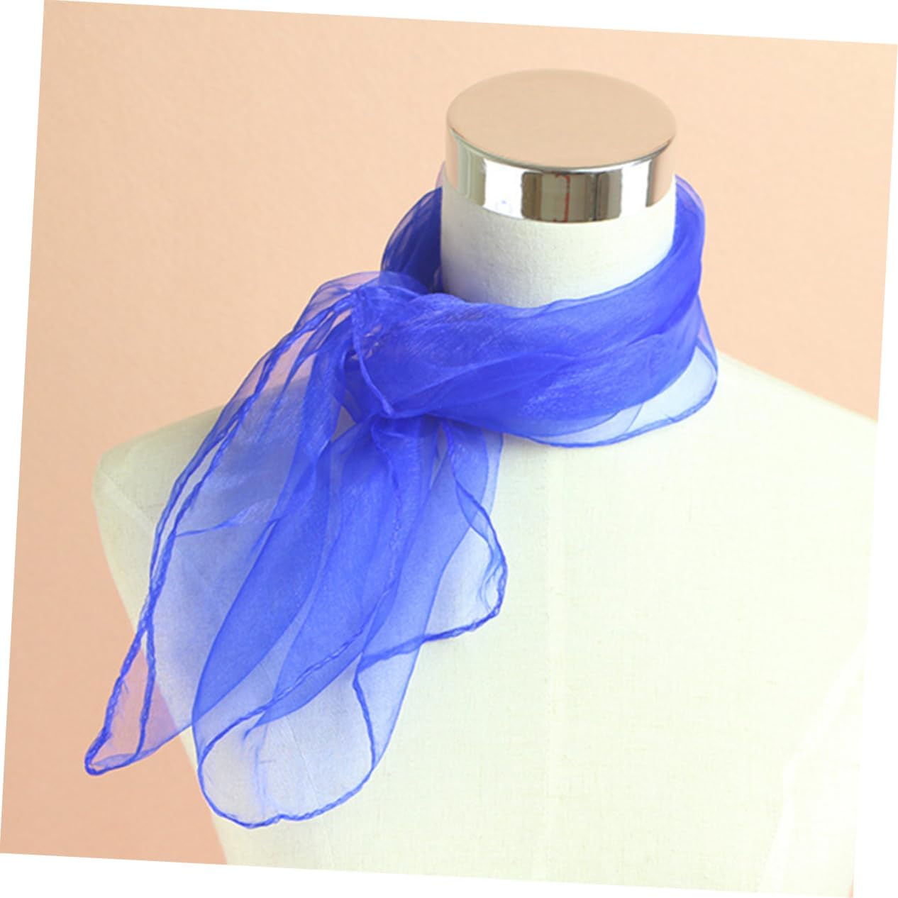 Square Silk Scarf for Women Dance Scarf Reusable Washable Dark Solid Performance Props